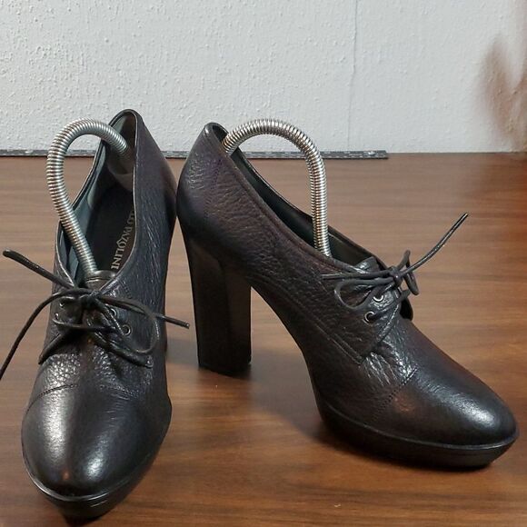 CARLO PAZOLINI Lug Sole Heeled Platform Oxford Ankle Boots Booties EUR‎ 40 US 10 - Picture 1 of 9